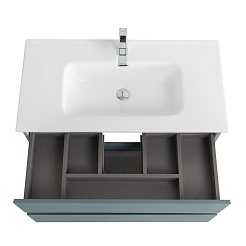 BelBagno Тумба с раковиной Kraft 80 подвесная Голубой матовый – фотография-9